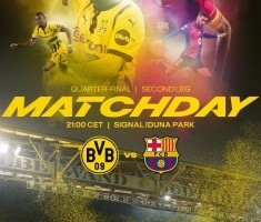 一触即发！多特发海报预热同巴萨的欧冠四分之一决赛次回合比赛